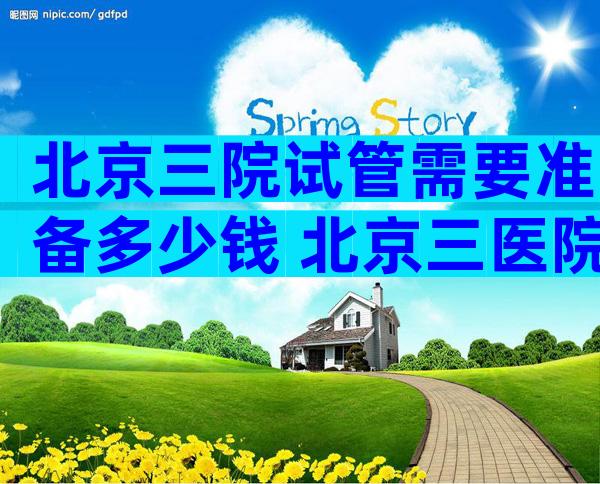 北京三院试管需要准备多少钱 北京三医院做试管婴儿多少钱